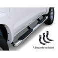 thumbnail image 1 of Go Rhino Nerf Bar 684404687PS OEM Xtreme; With Step Pads; 4 Inch Oval Straight; Polished; Stainless Steel; With Welded End Caps; Rocker Panel Mount, 1 of 4