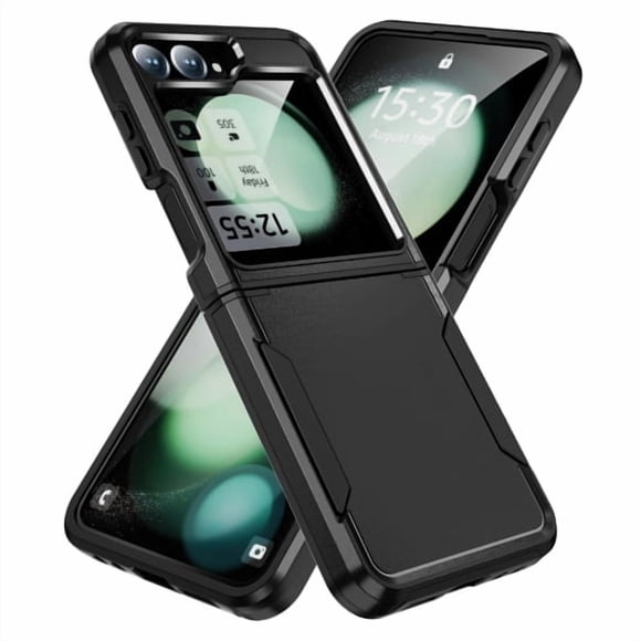 Supershield Case For Samsung Z Flip 7 Shockproof Armor TPU Bumper Hard Plastic Phone Cover - Black
