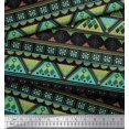 thumbnail image 2 of Soimoi Satin Silk Fabric Aztec Geometric Print Fabric by Yard 42 Inch Wide, 2 of 3