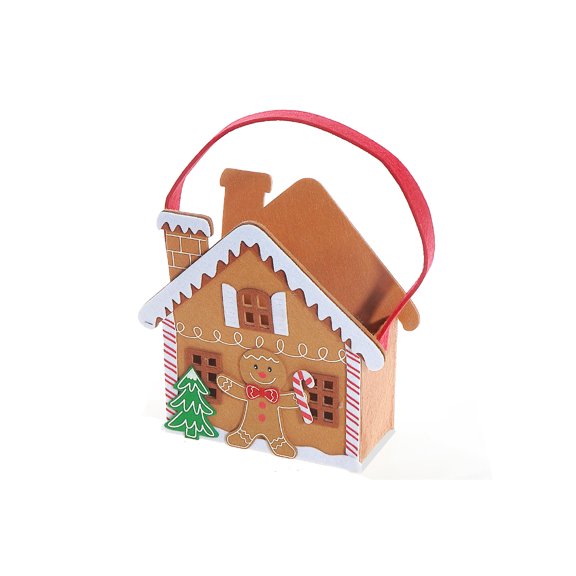 Panier En Feutre En Forme De Maison En Pain DÉpices (14,7 Cm) - Lot De 2