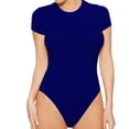 thumbnail image 1 of jovati T-Shirts pour Femmes Mode Mode pour Femmes Décontracté Col Rond Justaucorps Couleur Unie Aguichant T-Shirt à Manches Courtes Justaucorps à Manches Courtes pour Femmes T-Shirts pour Femmes à Manches Courtes, 1 of 6