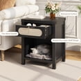 thumbnail image 4 of BeesClover Rattan Night Stands, Farmhouse Bedside Table, Night Stand with Drawer and Open Shelf, Boho End Table for Living Room,Bedroom, 4 of 6