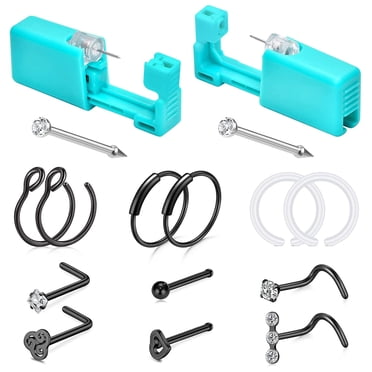 Briana Williams Nose Piercing Kit,Disposable Self Nose Piercing Gun Nose Piercing Kit with 316L Stainless Steel