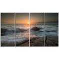 thumbnail image 2 of Vagues de Mer au Coucher du Soleil - Impression sur Toile Photo de Plage, 2 of 3
