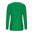 thumbnail image 4 of FAIWAD Womens V Neck Ribbed Knit Tops Long Sleeve Basic Slim Knit Top Stretch Casual Crop Tops, 4 of 5