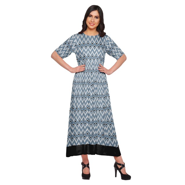 Moomaya Kurti Longue Imprimée Tenue d'Été Tunique Ligne A pour Femmes