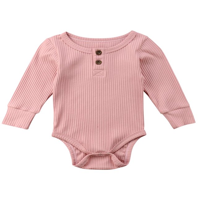 Combinaison de Base Boutonnée Multicolore à Manches Longues pour Nouveau-Né, une-Pièce Tricotée à Manches Longues