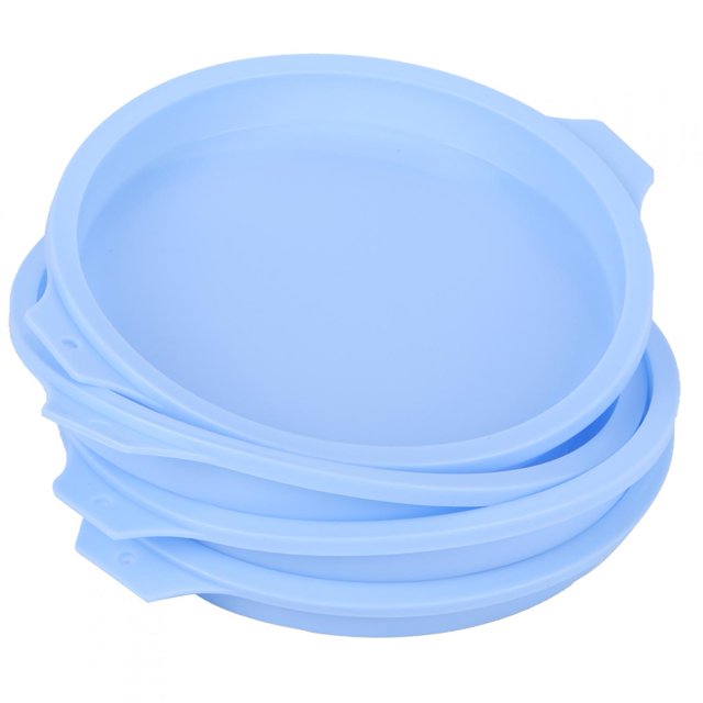 Plateau à Gâteau Rond, Plateaux à Gâteau, Outil de Cuisson de Forme Ronde de 8 Pouces pour Gâteau Coloré pour Cuisson 4 Pcs Bleu