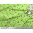 thumbnail image 2 of Soimoi Georgette Viscose Fabric Text,Floral & Eiffel Tower Architectural Decor Fabric Printed Yard 42 Inch Wide, 2 of 3