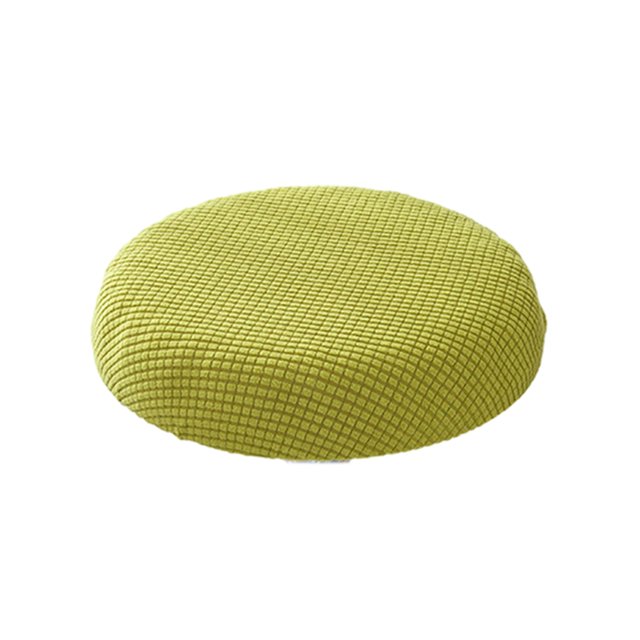 mmirethe And Beautify Stools With Round Cushion Seat Covers Stool Cushions Polyester Easy To Install Grippers Backing Elastic Band green yellow 1Set