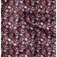 thumbnail image 1 of Soimoi Red Viscose Chiffon Fabric Leaf Floral Printed Craft Fabric by the Yard 42 Inch Wide, 1 of 6