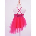 thumbnail image 4 of Jizyo Robe de Danse Lyrique à Sequins pour Filles Robe Tutu de Ballet Dos Croisé Justaucorps de Gym une Pièce Tenues de Danse Rose 3TG, 4 of 7