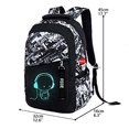 thumbnail image 2 of Asge School Backpack for Boys Print Backpack Teenagers Nylon Large School Bag Outdoor Reflective Daypack, 2 of 5