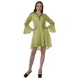 thumbnail image 2 of Moomaya Robes Mini Imprimées à Col en V pour Femmes Manches à Volants Robes de Plage pour Femmes, 2 of 4