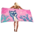 thumbnail image 1 of TopLLC Microfiber Beach Towel, Oversized Cute Animal Pattern Sand-Free Beach Towel, Thin Lightweight Absorbent Quick Dry Pool Towels Soft Breathable Travel Bath Towel for Adults Kids(30"x59"), 1 of 5