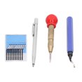 thumbnail image 4 of Deburring Tool Kit High Speed Steel Rotary Burr Removal Blades with Hole Puncher Scribing Pen, 4 of 14