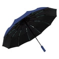 thumbnail image 2 of Large Folding Umbrella 60 Rib | Automatic Open Close | Reinforced Windproof Aluminum Frame | Sunshade & Rain Protection | Portable Blue, Sky Blue, Beige | 42" Diameter | Durable, Non-Slip Handle, 2 of 6