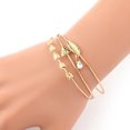 thumbnail image 2 of 3PCS Women Bangle Bracelet Geometric Leaf Fashion Open Bracelet Cuff Bracelet, 2 of 8