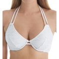 thumbnail image 3 of Freya Womens Sundance Underwire Bandless Halter Bikini Top, 30D, White, 3 of 4