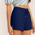 thumbnail image 3 of Plebaso Womens Summer Casual Shorts Plus Size Drawstring Shorts Elastic Waist Lightweight Shorts for Women, 3 of 7