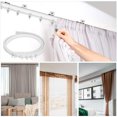 thumbnail image 4 of WASHWEPE 1 Ensemble Rail de Rideau Pliable Blanc PVC pour Séparateur de Pièce, 4 of 7