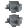thumbnail image 1 of Gibson Home Ensemble de 16 Pcs d'Assiettes Modernes Carrées en Mélamine Gris (Lot de 2), 1 of 7