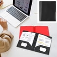 thumbnail image 4 of LSLJS Plastic Folders with Pockets Heavy Duty Pocket Folders Letter Size File Folders for Documents Office School Storage Clip, 4 of 5