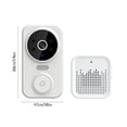 thumbnail image 3 of Herunwer Sonnette Vidéo Intelligente Sans Fil, Sonnette Visuelle Intelligente à Distance pour la Maison, Intercom Hd Rechargeable, 3 of 9