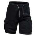 thumbnail image 2 of Diufon Men's Athletic Shorts Drawstring Waisted Outdoor Sport Shorts Spring Summer Hiking Shorts with Pockets, 2 of 6
