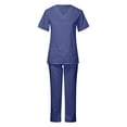 thumbnail image 2 of Milaget Ensemble de Sarraus pour Femmes Haut et Pantalon de Sarrau Extensibles Ensemble d'Uniforme d'Infirmière Uniformes de Soins L, 2 of 9