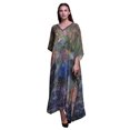 thumbnail image 1 of Phagun Crâne Femmes Long Kaftan de Plage Tenue de Plage Paréo de Bikini Robe Maxi-4x-5x, 1 of 4