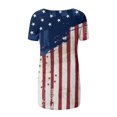 thumbnail image 2 of Birdeem Femmes Mode Décontractée Chemises Imprimées Manches Courtes T-Shirt Ample Hauts Tunique Blouse, 2 of 6