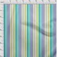 thumbnail image 2 of oneOone Georgette Viscose Fabric Multicolor Stripe Decor Fabric Printed BTY 42 Inch Wide, 2 of 3