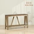 thumbnail image 3 of HOMCOM Farmhouse Console Table with Storage Shelf Anti-tipper for Entryway, 3 of 10