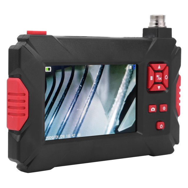 Dual Lens Endoscope, 1080P Waterproof Lens Industrial 8mm Inspection Endoscope, Inspection Accessory with 9Pcs LED Lights for Maintenance Pipeline Inspection 2 m / 6.6ft,5 m