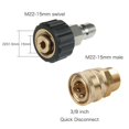 thumbnail image 1 of Pressure Washer Adapter Set Quick Connect Kit Metric M22 15mm 5000 PSI Couplers, 1 of 7
