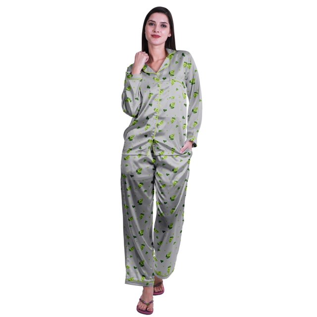 Moomaya Short de Pyjama avec Poches pour Femmes Pyjama Imprimé Nuisette