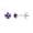 purple, variant on Limerencia Hypoallergenic G23 Titanium Earrings,Implant Grade Pure Titanium Studs,Suitable for Sensitive Ears with Birthstone Crystals CZ Simulated Diamonds
