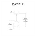 thumbnail image 2 of Luminaire suspendu Dainolite DAY-71P-PC en chrome poli, 2 of 3