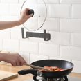 thumbnail image 1 of TopLLC Kitchen Accessories,Home And Kitchen,Kitchen Tools,Kitchen Sets Hanging Pot Lid Organizer Pot Lid Rack Wall-Mounted Carbon Steel Kitchen Storage Pots Lid Rack Black Kitchen Shelf, 1 of 6