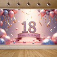 thumbnail image 3 of Decorative Design Birthday Party Banner Balloon Decoration Banner for Birthday Party Indoor Decoration Event Celebration, 3 of 5