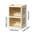 thumbnail image 3 of TopLLC Home Decor, Room Decor, Wall Decor Foldable Double Door Flat Cover White Drawer Storage Box Multilayer Stationery Rack Household Cosmetics Care Products Storage Storage Boxes, 3 of 6