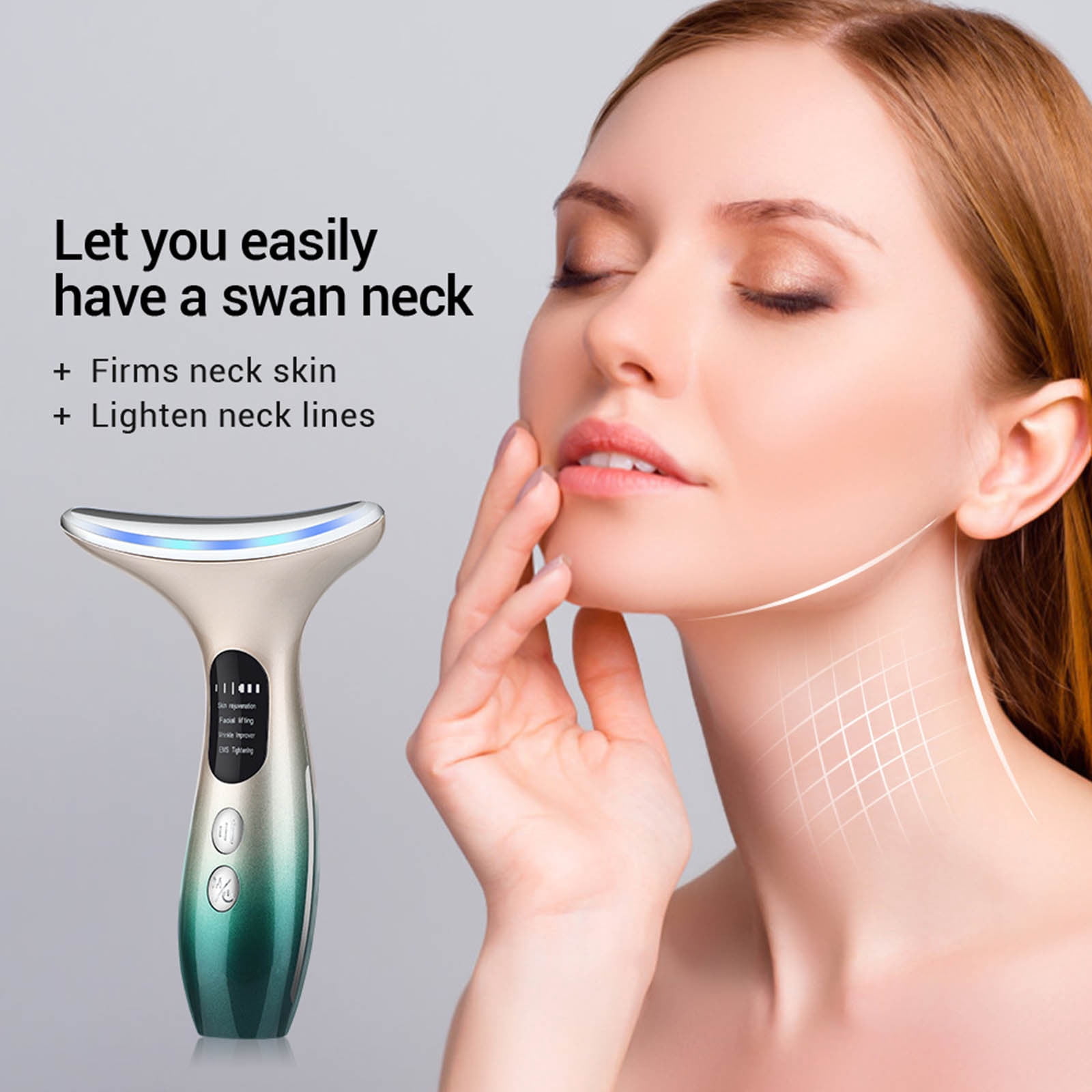 TopLLC Neck To Neck Lines Beauty Instrument Microcurrent Home Neck Care Instrument A massager