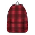 thumbnail image 1 of Buffalo Plaid Print Backpack, Classic Red and Black Checkered Daypack with Rustic Farmhouse Plaid Aesthetic for Daily Use, 1 of 4