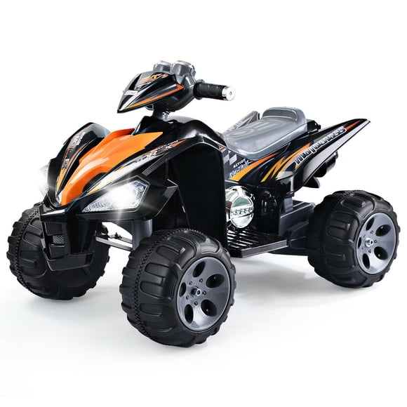 Costway VTT Quad pour Enfants à 4 Roues, Voiture Jouet Électrique, Pile 12 V, Lumières DEL