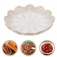 thumbnail image 3 of Shisuyan Ceramic Flower Shaped Dipping Bowl 1Pack 4.4X4.4X0.9In, 3 of 8