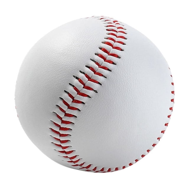 Maoww Sports Soft Rubber Baseball, 9-inch size, designed for kids and teenagers. Features a white PU cover with red raised seams, cushioned cork core, and durable stitching. Ideal for hard training and developing confidence in throwing and catching. Suitable for beginners and players of all experience levels.