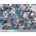 thumbnail image 2 of Soimoi Rayon Fabric Leaves & Lemon Vegetable Printed Fabric 1 Yard 56 Inch Wide, 2 of 3