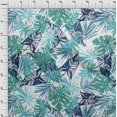 thumbnail image 4 of oneOone Rayon Light Blue Fabric Leaves Craft Projects Decor Fabric Printed By The Yard 56 Inch Wide, 4 of 4