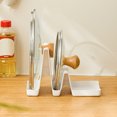 thumbnail image 4 of Pot Lid Holder Freestanding Anti-slip U-shaped Mount Safe Kitchen Countertop Pot Cover Chopping Board Organizer Cooking Utensil, 4 of 7